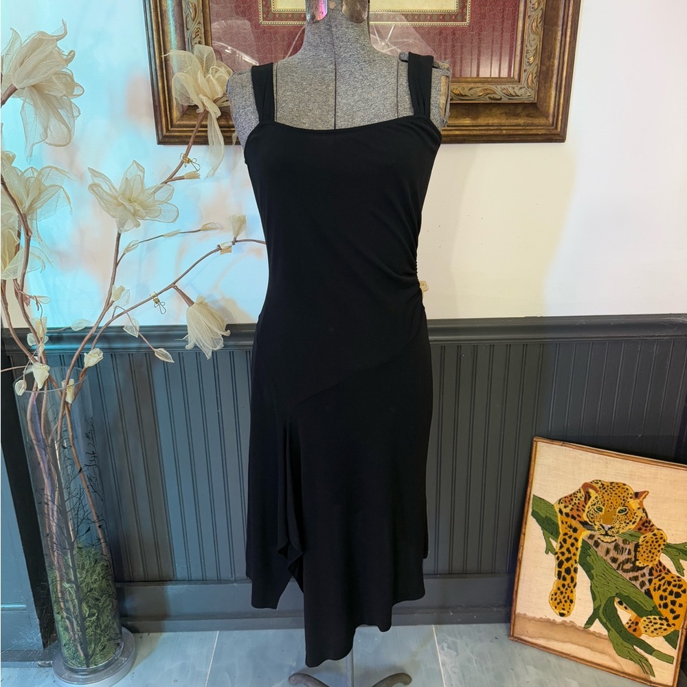 Diane Von Furstenberg Black Asymmetrical Sleeveless Dress